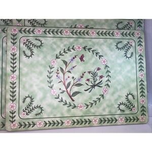 Spring summer Cork Placemats Set of 7 Thick Cork Place Mats for Dinning Flowers